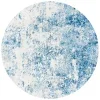 Tapete Westside Moderno en Marfil con Azul