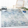 Tapete Westside Moderno en Marfil con Azul