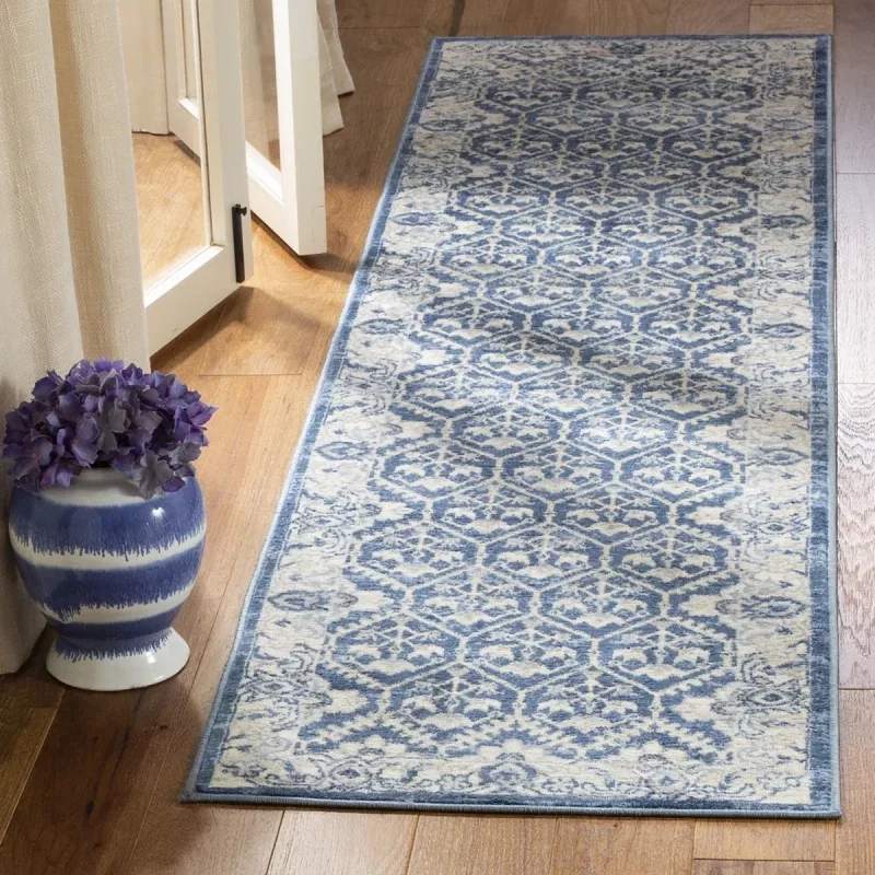 Tapete Westside Tradicional en Azul con Gris