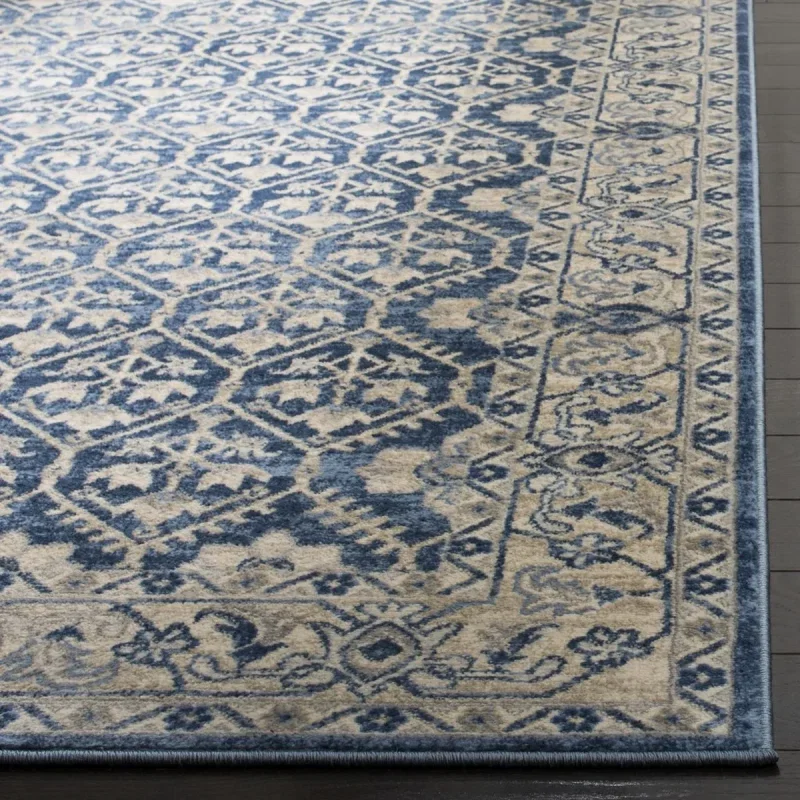 Tapete Westside Tradicional en Azul con Gris