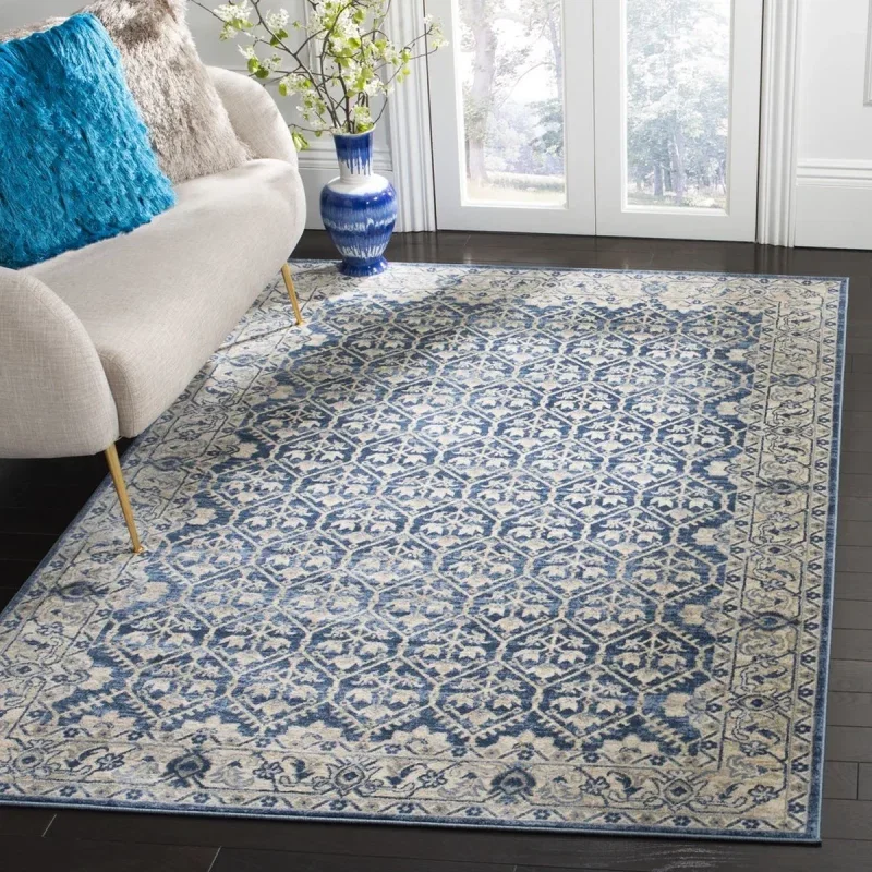Tapete Westside Tradicional en Azul con Gris