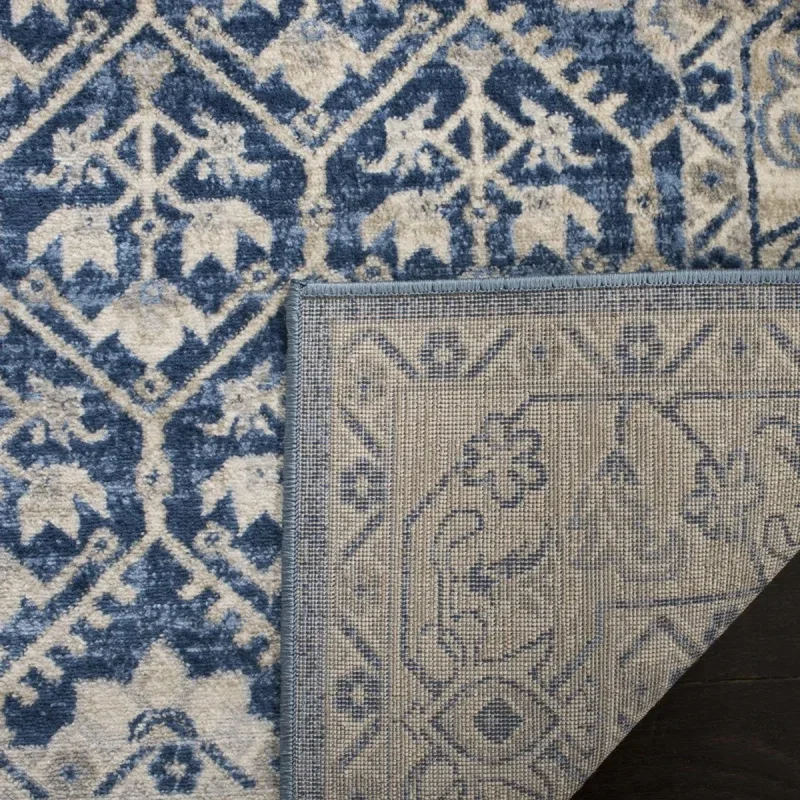 Tapete Westside Tradicional en Azul con Gris