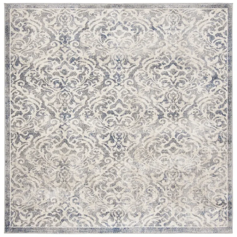 Tapete Westside Tradicional en Gris con Azul