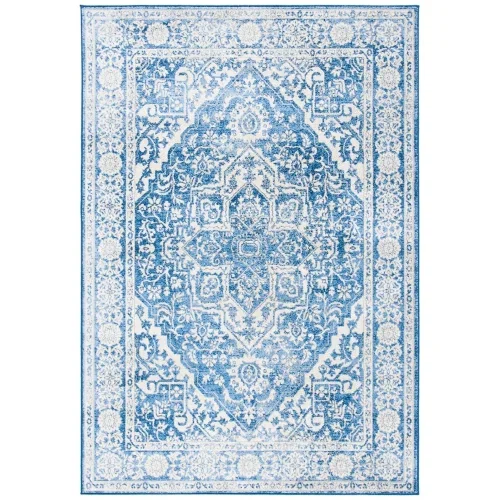 Tapete Westside Tradicional en Marfil con Azul