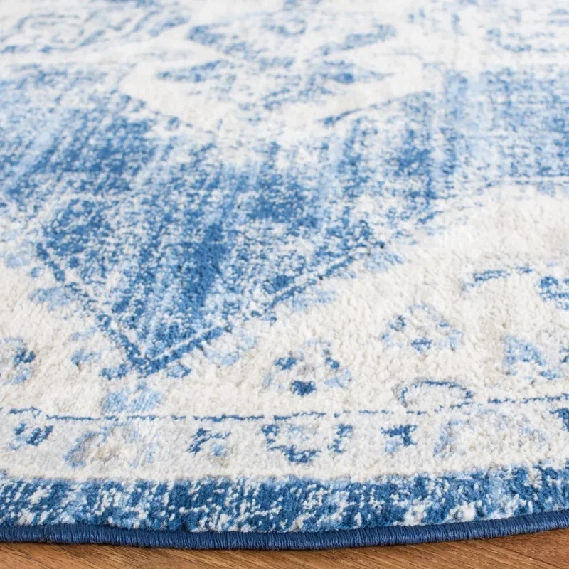 Tapete Westside Tradicional en Marfil con Azul