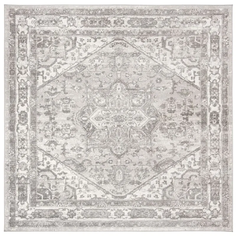 Tapete Westside Tradicional en Marfil con Gris