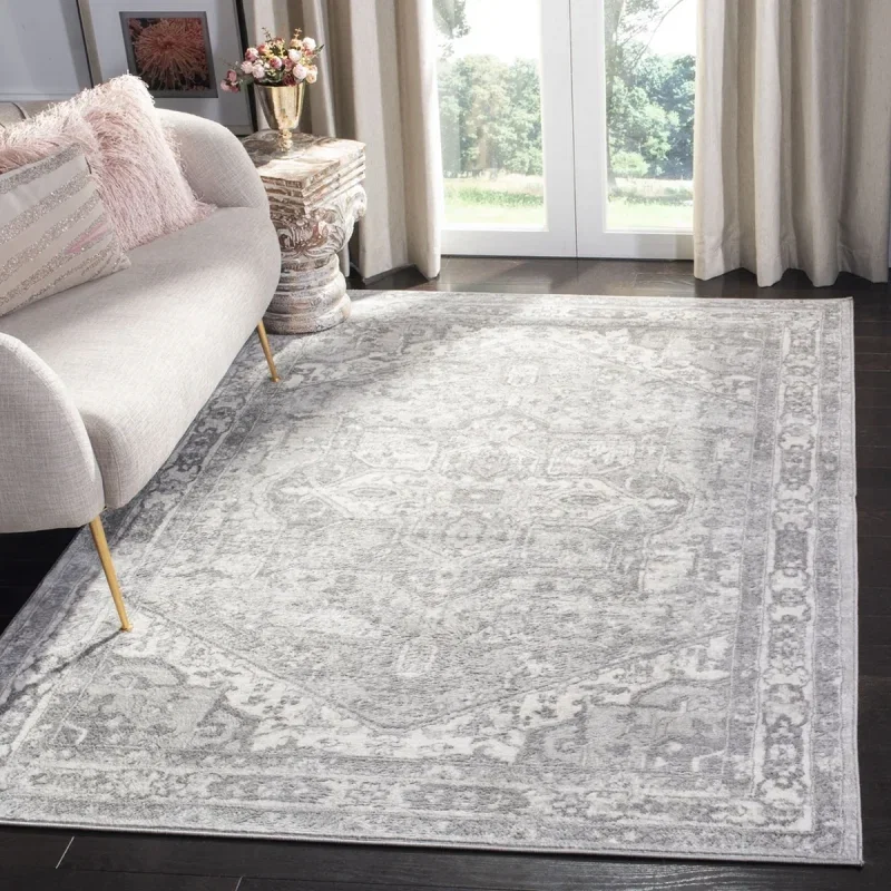 Tapete Westside Tradicional en Marfil con Gris