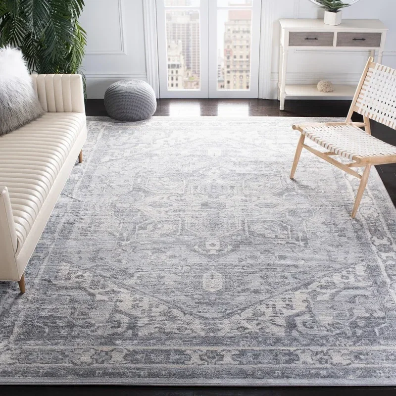 Tapete Westside Tradicional en Marfil con Gris