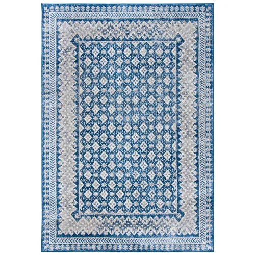 Tapete Westside Transicional en Azul con Beige