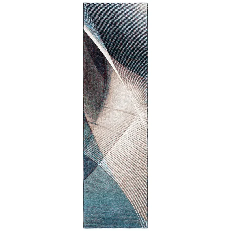 Tapete Actores Abstracto en Beige con Azul