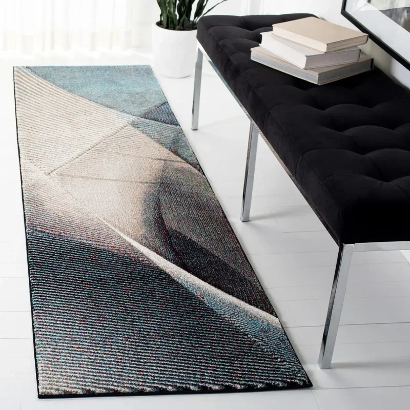 Tapete Actores Abstracto en Beige con Azul