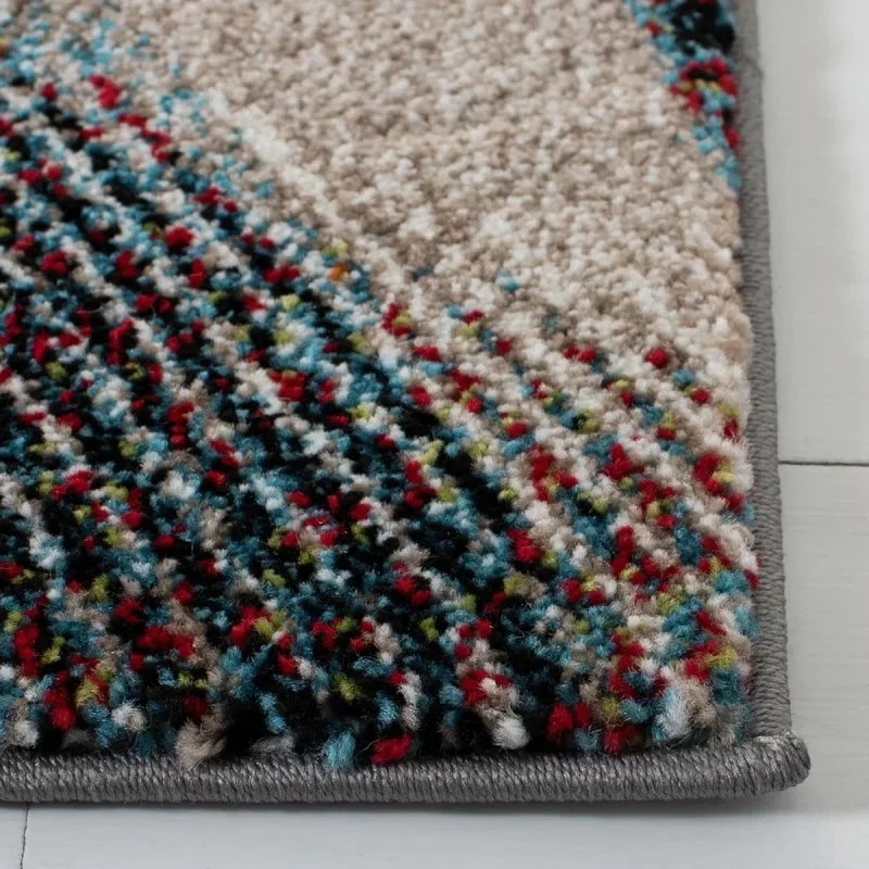 Tapete Actores Abstracto en Beige con Azul