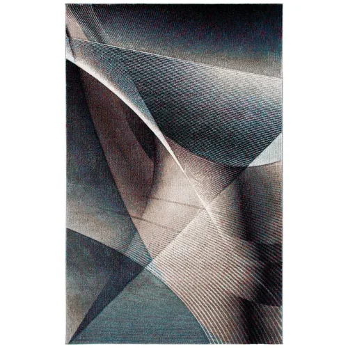 Tapete Actores Abstracto en Beige con Azul