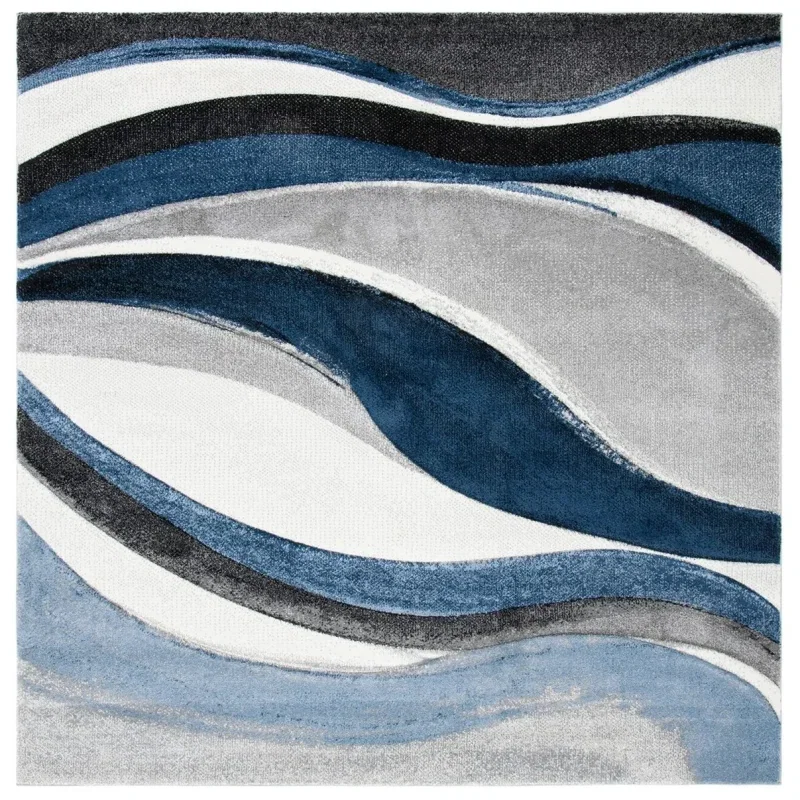 Tapete Actores Abstracto en Gris con Azul
