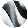 Tapete Actores de Ondas Fluidas en Gris con Azul