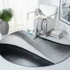 Tapete Actores de Ondas Fluidas en Gris con Azul