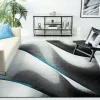 Tapete Actores de Ondas Fluidas en Gris con Azul