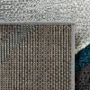 Tapete Actores de Ondas Fluidas en Gris con Azul