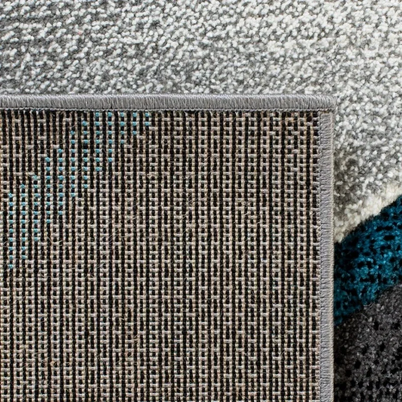 Tapete Actores de Ondas Fluidas en Gris con Azul