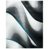 Tapete Actores de Ondas Fluidas en Gris con Azul