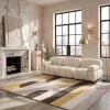 Tapete Adira Abstracto en Beige con Amarillo