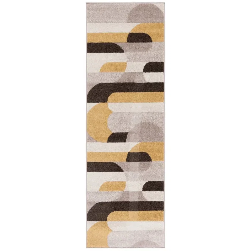 Tapete Adira Abstracto en Beige con Amarillo