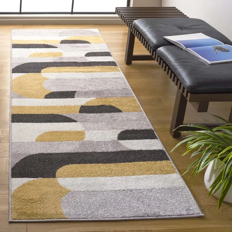 Tapete Adira Abstracto en Beige con Amarillo