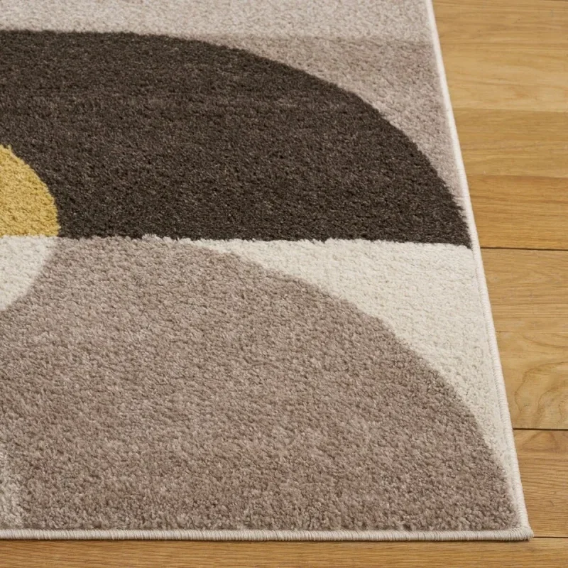 Tapete Adira Abstracto en Beige con Amarillo