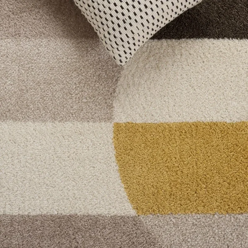 Tapete Adira Abstracto en Beige con Amarillo