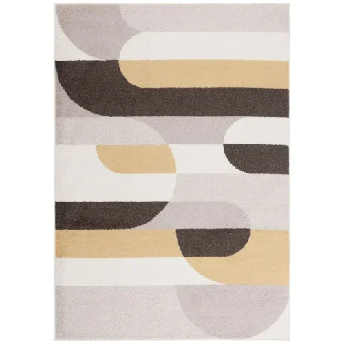 Tapete Adira Abstracto en Beige con Amarillo