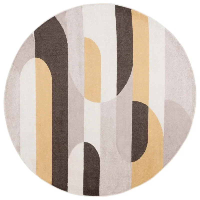 Tapete Adira Abstracto en Beige con Amarillo