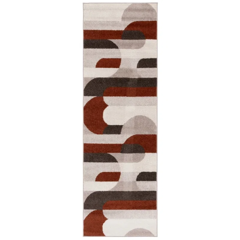 Tapete Adira Abstracto en Beige con Terracota