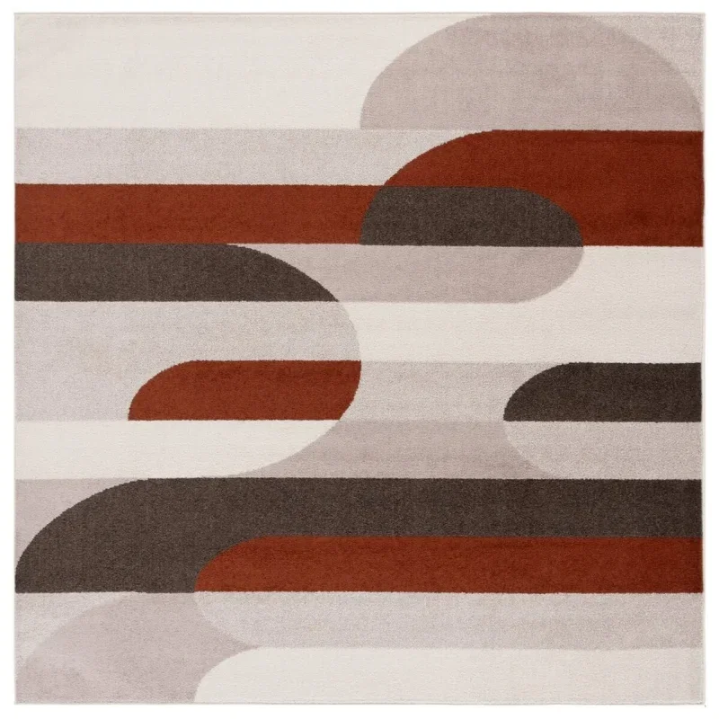 Tapete Adira Abstracto en Beige con Terracota