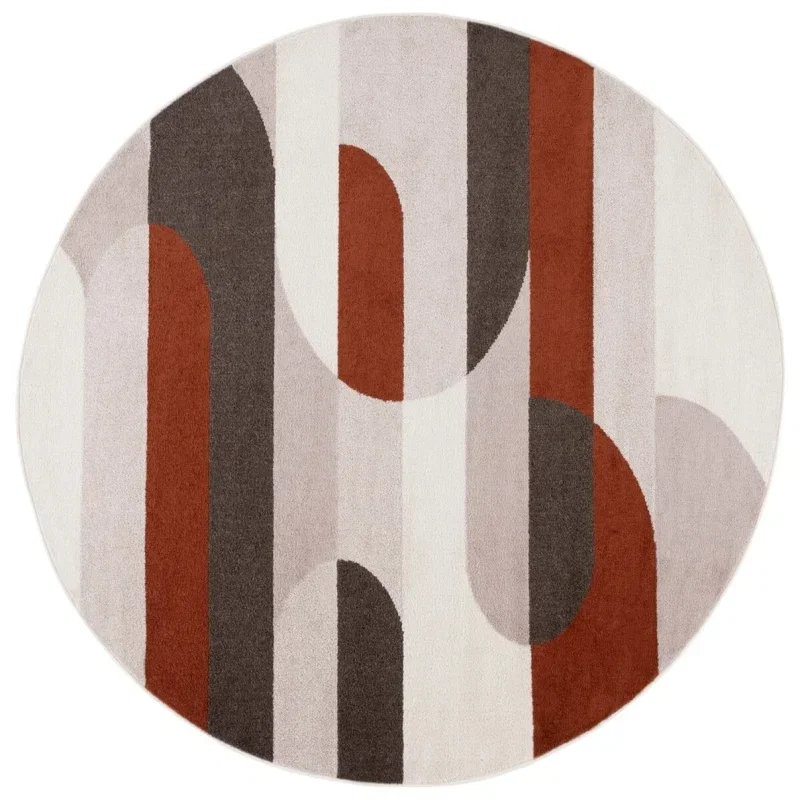 Tapete Adira Abstracto en Beige con Terracota
