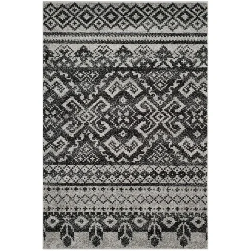 Tapete Adira Bohemio en Gris con Negro