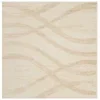 Tapete Adira Brochas Onduladas en Marfil con Beige