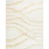 Tapete Adira Brochas Onduladas en Marfil con Beige