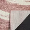 Tapete Adira Brochas Onduladas en Rosa con Marfil