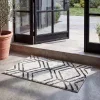 Tapete Adira Chevron Droble en Marfil con Carbon