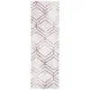 Tapete Adira Chevron Droble en Marfil con Ciruela