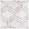 Tapete Adira Chevron Droble en Marfil con Ciruela