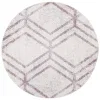 Tapete Adira Chevron Droble en Marfil con Ciruela