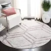 Tapete Adira Chevron Droble en Marfil con Ciruela