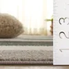 Tapete Adira de Curvas Mid Century en Verde con Beige
