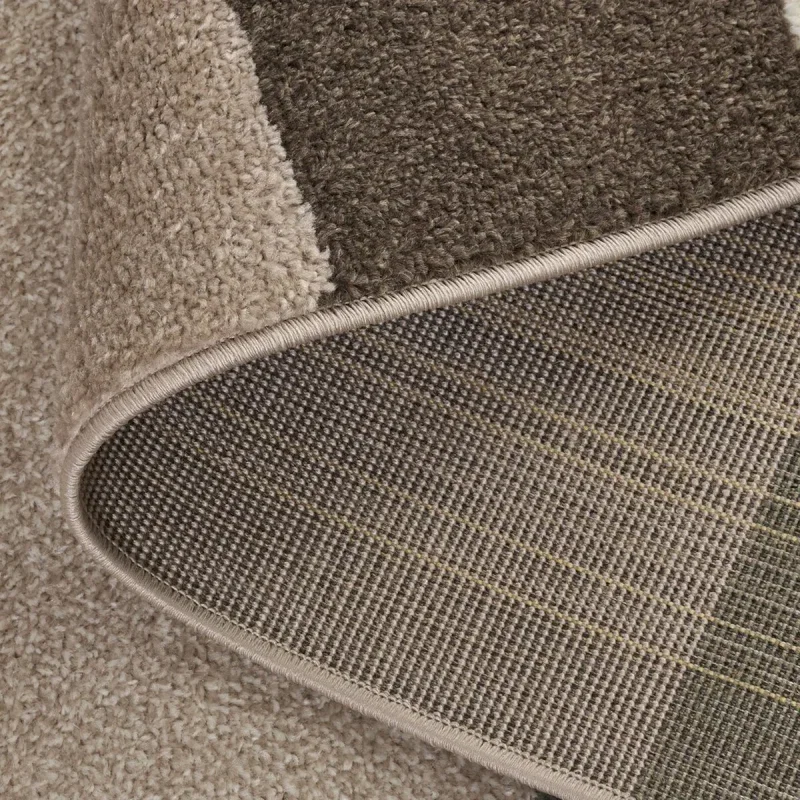 Tapete Adira de Curvas Mid Century en Verde con Beige