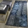 Tapete Adira de Diamantes en Azul con Negro
