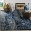 Tapete Adira de Diamantes en Azul con Negro