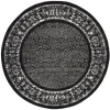 Tapete Adira de Diamantes en Negro con Gris