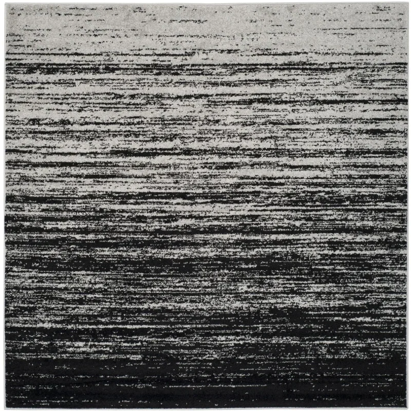 Tapete Adira Desvanecido en Plata y Negro