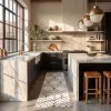 Tapete Adira Geométrico en Marfil con Negro